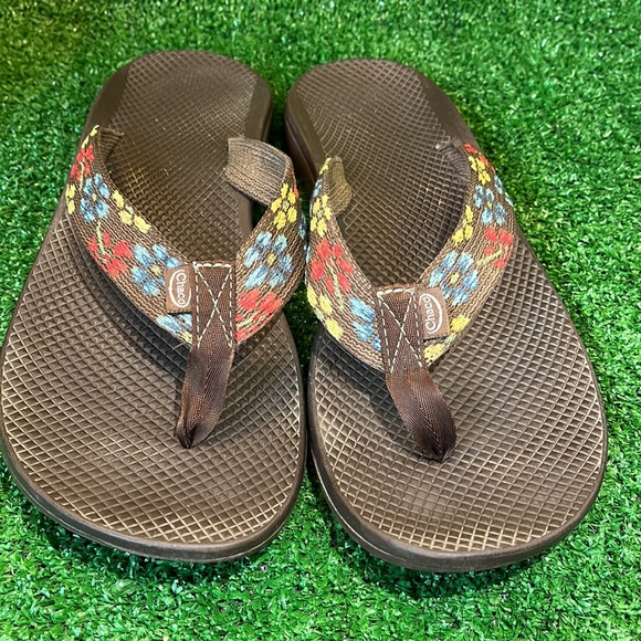 Chaco Flip EcoTread Flip-Flops - Size 12 FLOWERS 💐 - Picture 2 of 6